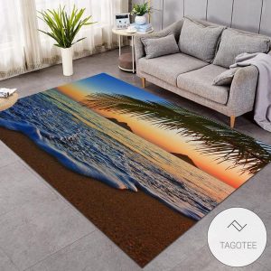 3D Printed Sunrise On The Beach Rug Living Room Carpet