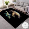 3D Printed Vivid Sea Turtle Marine Creature Rug Living Room Carpet