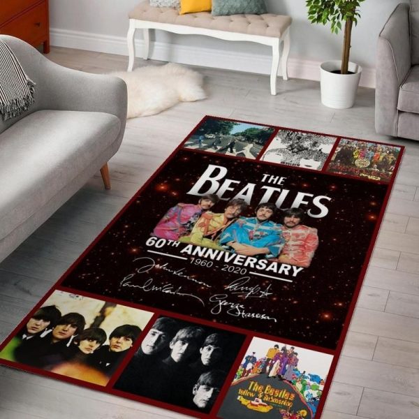 60 Years Of The Beatles V1 Living Room Area Rug