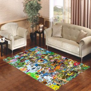 Adventure Time All Characters Living Room Carpet Rugs