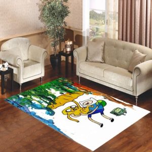 Adventure Time Paint Rain Living Room Carpet Rugs