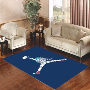 Air Jordan Astronaut Space Dunk Living Room Carpet Rugs