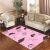 Air Jordan Logo Pink Wallpaper Living Room Carpet Rugs