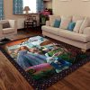 Alice In The Wonderland Poster Disney Mad Hatter Colorful Living Room Area Rug Carpet