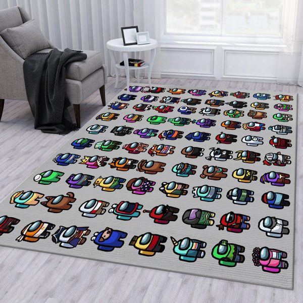 Among Us Ver8 Area Rug Living Room Rug Family Gift Us Decor