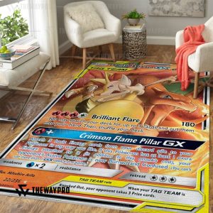 Anime Pokemon Charizard Braixen Gx Cosmic Eclipse Rug