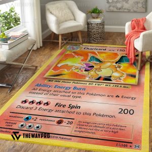 Anime Pokemon Charizard Evolutions Rug