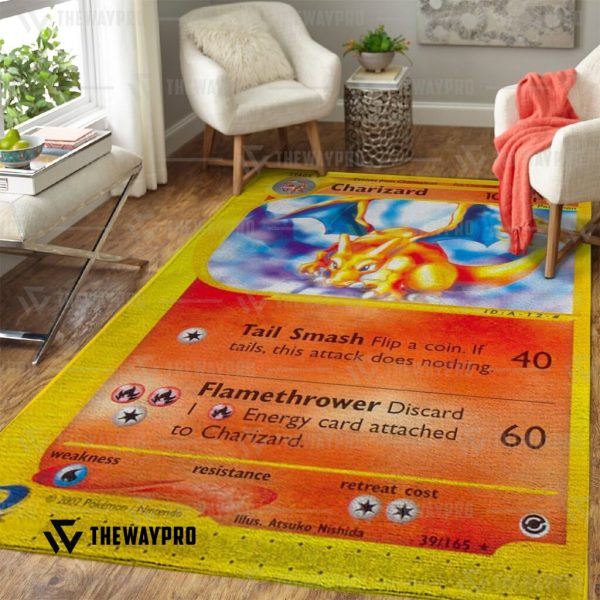 Anime Pokemon Expedition Charizard Rug