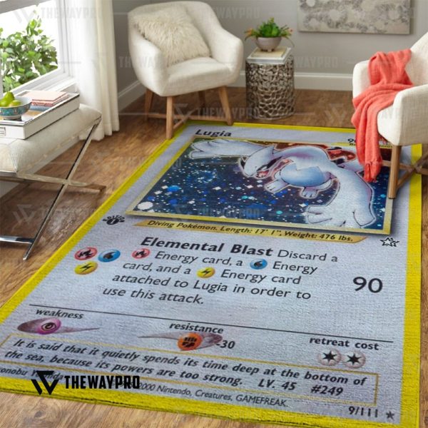 Anime Pokemon Lugia Rug