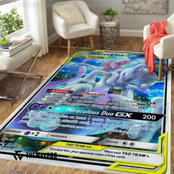 Anime Pokemon Mew Two And Mew Rug