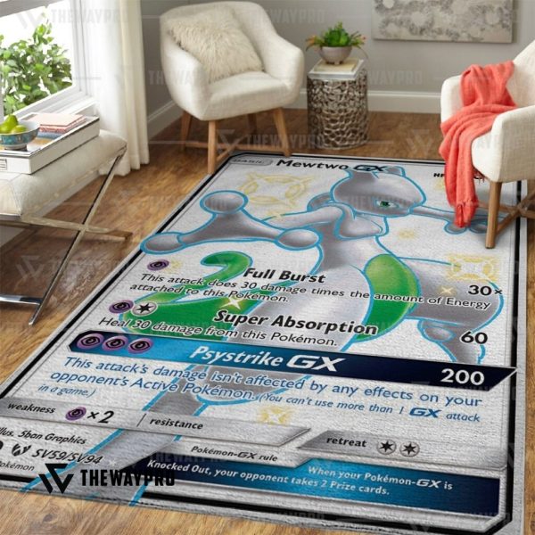 Anime Pokemon Mewtwo Shining Legends Rug