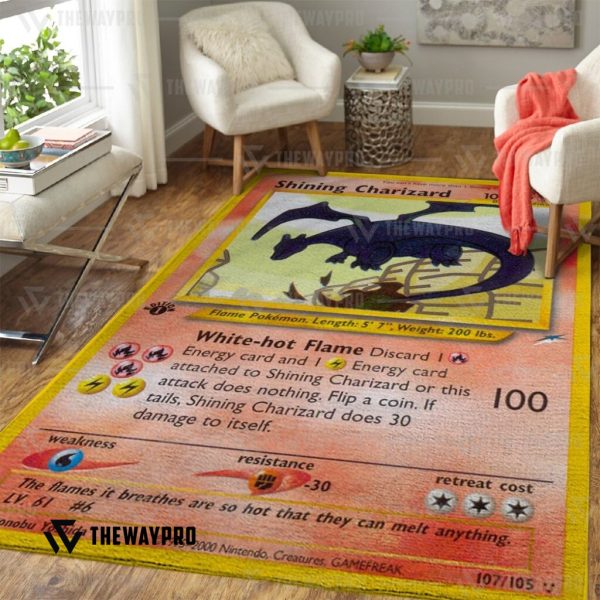 Anime Pokemon Shining Charizard Rug