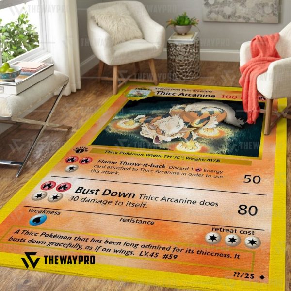 Anime Pokemon Thicc Arcanine Rug