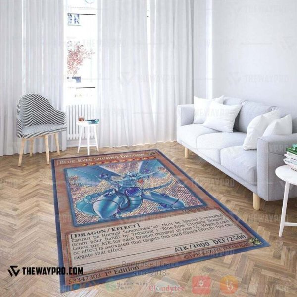 Anime Ygo Blue Eyes Shining Dragon Custom Rug