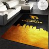 Arizona Cardinals Skyline Nfl Area Rug Bedroom Home Decor Floor Decor