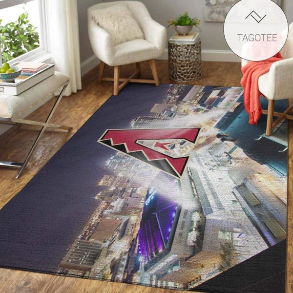 Arizona Diamondbacks Mlb Baseball Area Rug Baseball Floor Decor Rcdd81F31512