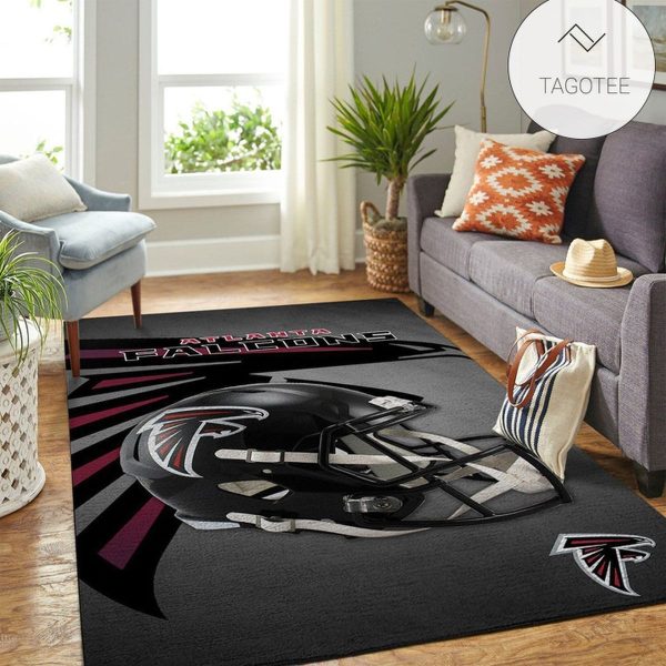 Atlanta Falcons Nfl Team Logo Helmet Nice Gift Home Decor Rectangle Area Rug