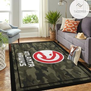 Atlanta Hawks Nba Team Logo Camo Style Nice Gift Home Decor Rectangle Area Rug