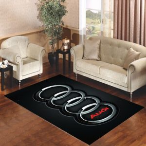 Audi Car Rs Logo Living Room Carpet Rugs