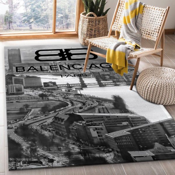 Balenciaga Cityscape Area Rugs Bedroom Rug Floor Decor Home Decor