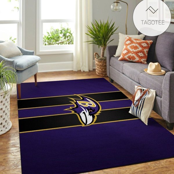 Baltimore Ravens Area Rug Nfl Football Team Logo Carpet Living Room Rugs Floor Decor 1912244