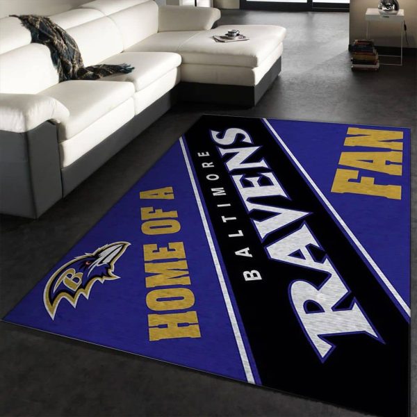 Baltimore Ravens Team Rug Nfl Area Rug