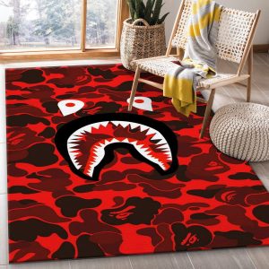 Bape Area Rug For Christmas Fashion Brand Rug Living Room Rug Floor Decor Home Decor