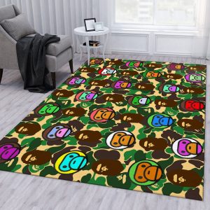 Bape Area Rug For Christmas Living Room Rug Us Gift Decor