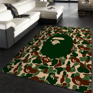 Bape Camo Monkey Hypebeast Rug Fashion Brand Rug Floor Decor Home Decor