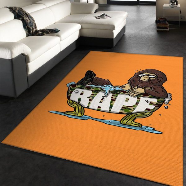 Bape Hypebeast Rug Living Room Rug Christmas Gift Us Decor