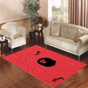 Bape Pink Living Room Carpet Rugs