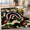 Bape Shark Rectangle Rug Bedroom Rug Christmas Gift Us Decor