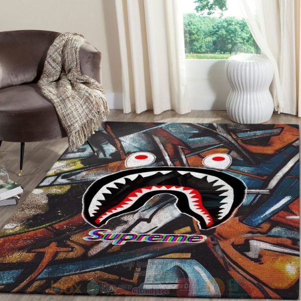 Bape Supreme Inspired Rug