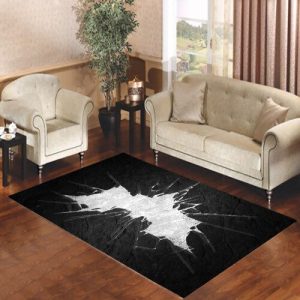 Batman Cracked Out Broken Glass 2 Living Room Carpet Rugs