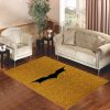 Batman Logo Gold Living Room Carpet Rugs