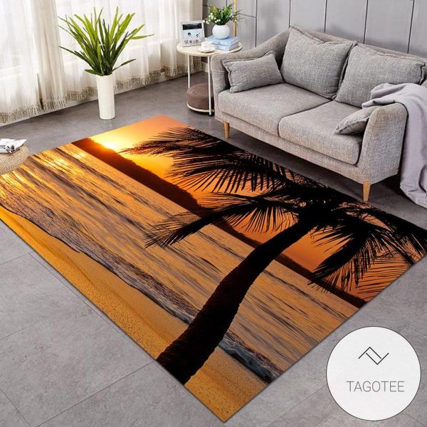 Beautiful Sunrise On The Beach Rug Living Room Carpet