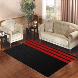 Black And Red Stripe Living Room Carpet Rugs