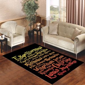 Black Magic Spells Harry Potter Living Room Carpet Rugs