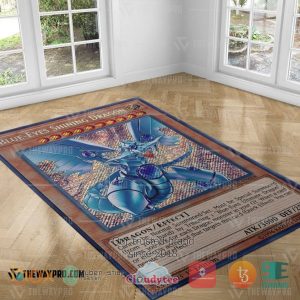 Blue Eyes Shining Dragon Rug