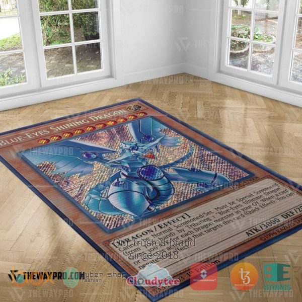 Blue Eyes Shining Dragon Rug