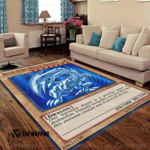 Blue Eyes White Dragon Carpet Rug