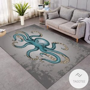 Blue Ocean Octopus Rug Living Room Carpet –