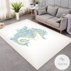 Blue Ocean Seahorse Rug Living Room Carpet