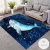 Blue Ocean Whale Rug Living Room Carpet