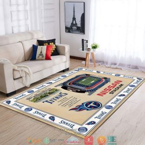 Bordered Tennessee Titans Stadium Rug