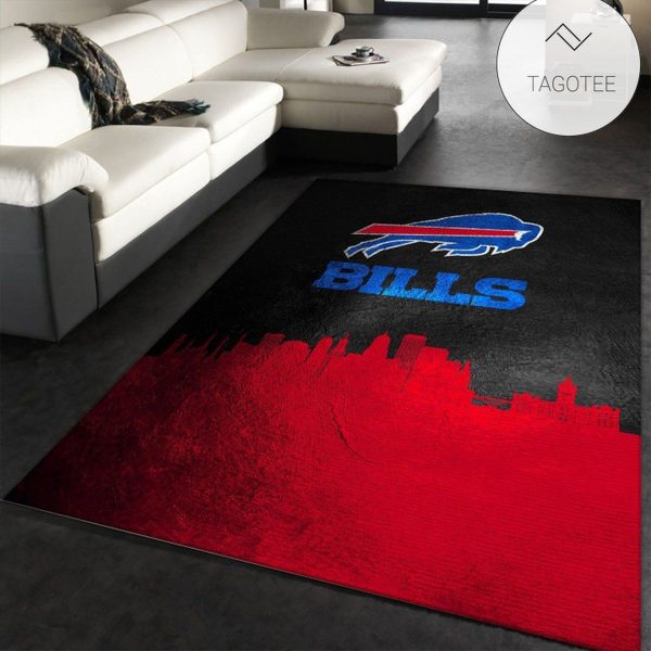 Buffalo Bills Skyline Nfl Area Rug Carpet Living Room Rug Christmas Gift Us Decor