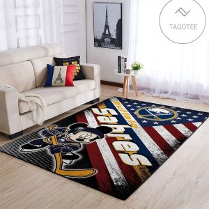 Buffalo Sabres Nhl Team Logo Mickey Us Style Nice Gift Home Decor Rectangle Area Rug