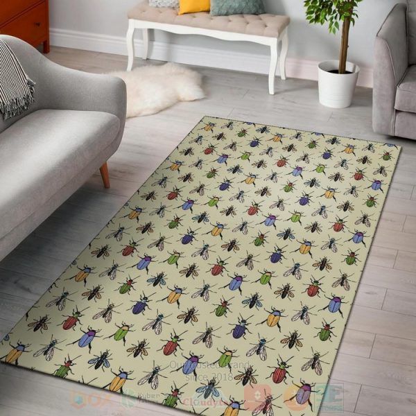 Bug Pattern Print Inspired Rug