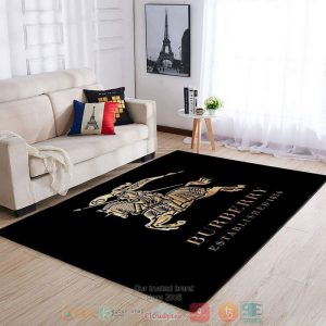 Burberry Brand Established 1856 Black Rug