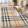 Burberry Brand London Men’S Tailored Clothing Khaki Plaid Pattern Rug